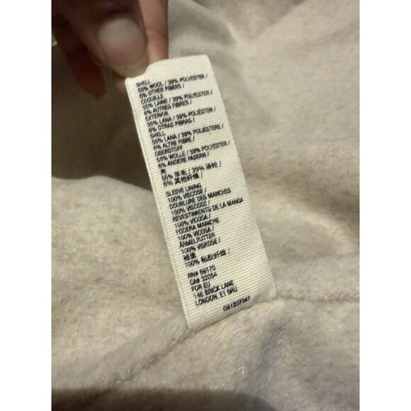 Free People Double Breasted Wool Blend Coat Size M Maxi Coat in Sand Oversized - Picture 13 of 16